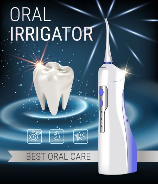 Oral irrigaror advertising vector template 06