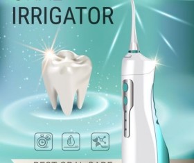 Oral irrigaror advertising vector template 07