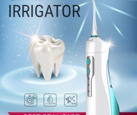 Oral irrigaror advertising vector template 08