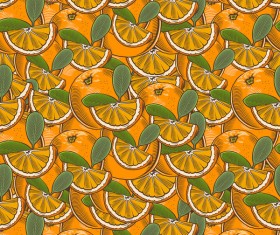 Orange seamless hand drawn vector