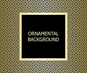 Ornament background with golden pattern vector 01