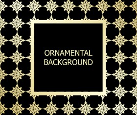 Ornament background with golden pattern vector 03