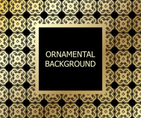Ornament background with golden pattern vector 09