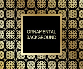 Ornament background with golden pattern vector 10