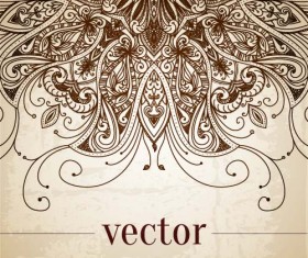 Ornament ethnic pattern with retro background 02