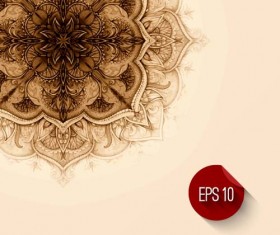 Ornament ethnic pattern with retro background 06