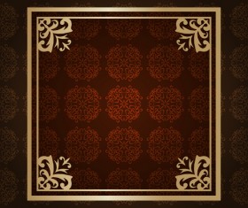 Vintage decoration pattern with frame vector 01 free download