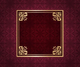 Ornate vintage pattern with deco frame vector material 13