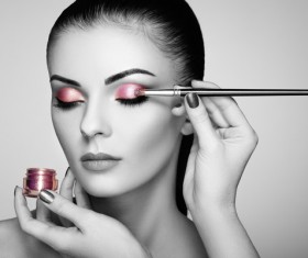 Painted pink eye shadow HD picture