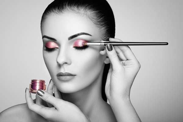 Painted pink eye shadow HD picture