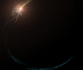 Particles and lines with sphere background vector 04