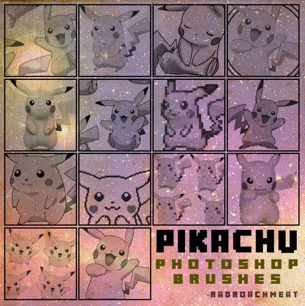 Pikachu photoshop brushes