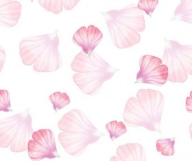 Pink petal seamless pattern vector 01