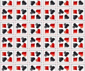 Poker sign seamless pattern vector set 02