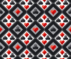 Poker sign seamless pattern vector set 03