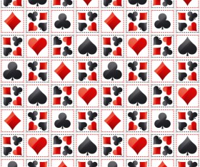 Poker sign seamless pattern vector set 04