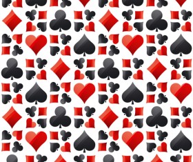 Poker sign seamless pattern vector set 05