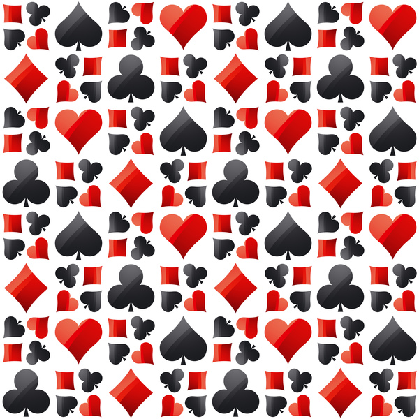 Poker sign seamless pattern vector set 05