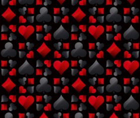 Poker sign seamless pattern vector set 08