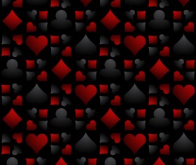 Poker sign seamless pattern vector set 09