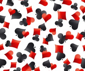 Poker sign seamless pattern vector set 10