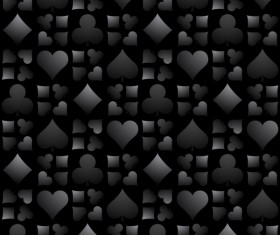 Poker sign seamless pattern vector set 11
