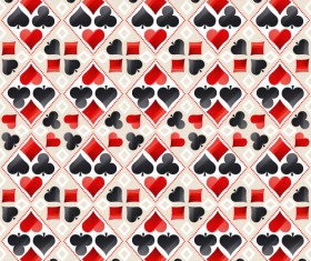 Poker sign seamless pattern vector set 12
