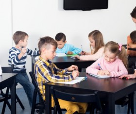 Primary school teachers and students Stock Photo 03