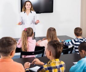 Primary school teachers and students Stock Photo 10