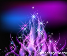 Purple flame with abstract background vector