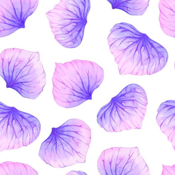 Purple petal seamless pattern vector 03