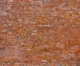 Red dotted brick wall texture Stock Photo