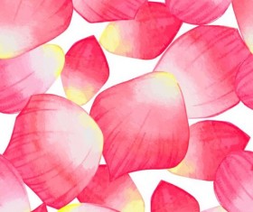 Red petal seamless pattern vector 01