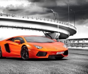 Red sports car Stock Photo 01