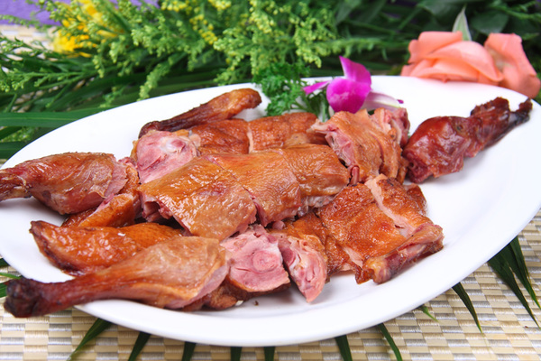 Roasted duck traditional cuisine Stock Photo