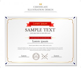 Royal certificate template illustration vector 02