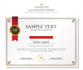 Royal certificate template illustration vector 05
