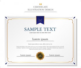 Royal certificate template illustration vector 07