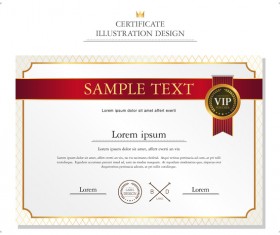 Royal certificate template illustration vector 09