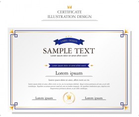 Royal certificate template illustration vector 10