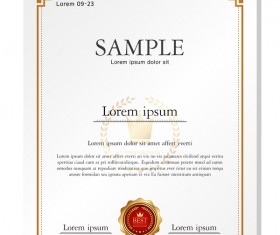 Royal certificate template illustration vector 11
