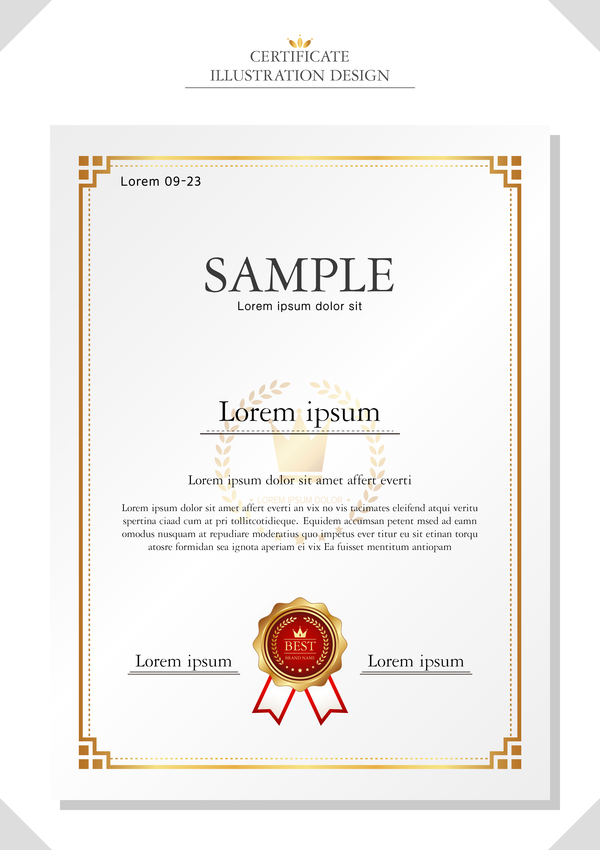 Royal certificate template illustration vector 11 free download
