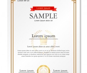 Royal certificate template illustration vector 12