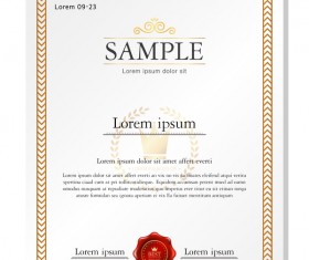 Royal certificate template illustration vector 13