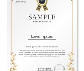 Royal certificate template illustration vector 14