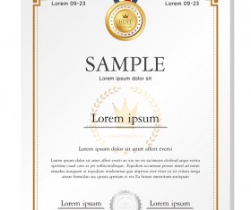 Royal certificate template illustration vector 16