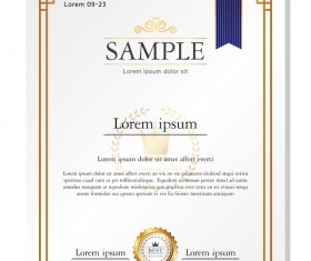 Royal certificate template illustration vector 17