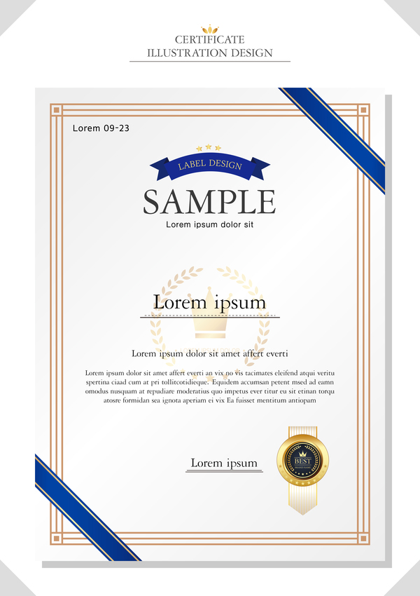 Royal certificate template illustration vector 18