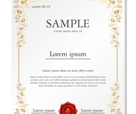 Royal certificate template illustration vector 19