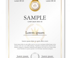 Royal certificate template illustration vector 20